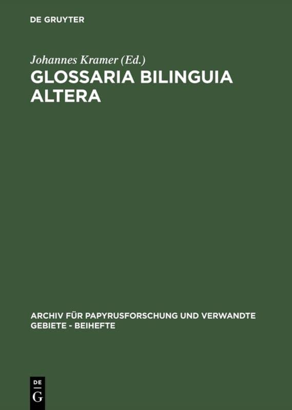 Glossaria bilinguia altera: (C.Gloss. Biling. II)