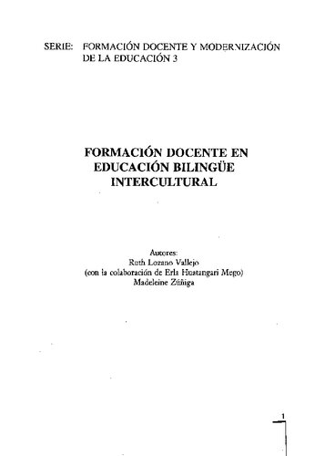 Formación docente en Educación Bilingüe Intercultural (EBI)