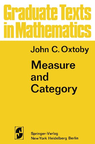 Measure and Category: A Survey of the Analogies Between Topological and Measure Spaces