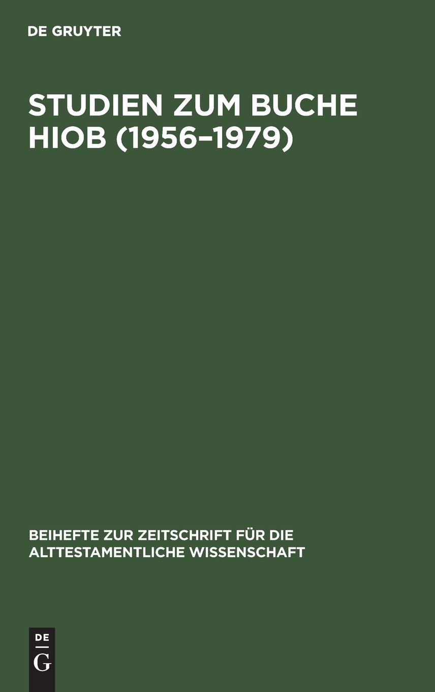 Studien zum Buche Hiob (1956¿1979)