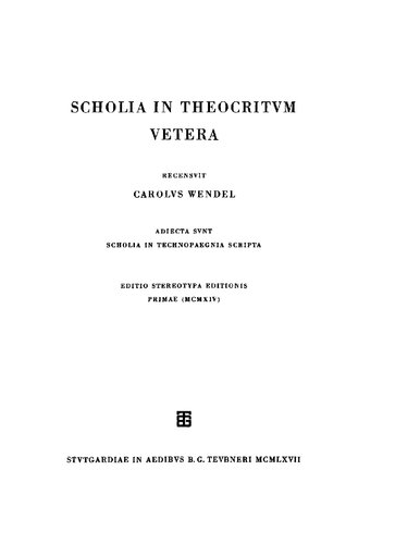 Scholia in Theocritum vetera