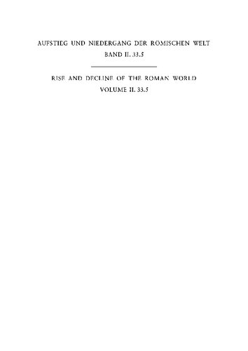 Geschichte u. Kultur Roms im Spiegel d. neueren Forschung ;2. Principat. Bd. 33. Sprache und Literatur