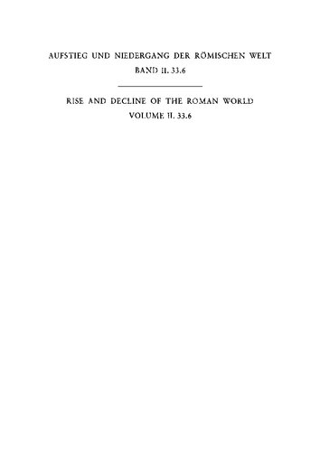 Geschichte u. Kultur Roms im Spiegel d. neueren Forschung ;2. Principat. Bd. 33. Sprache und Literatur