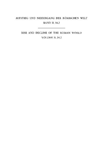 Geschichte u. Kultur Roms im Spiegel d. neueren Forschung ;2. Principat. Bd. 34. Sprache und Literatur