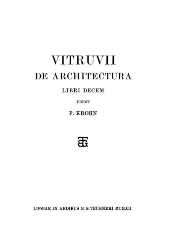 Vitruvii de architectura libri decem