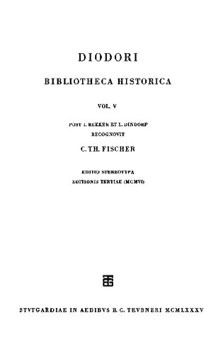 Diodori bibliotheca historica. Vol. V: 5