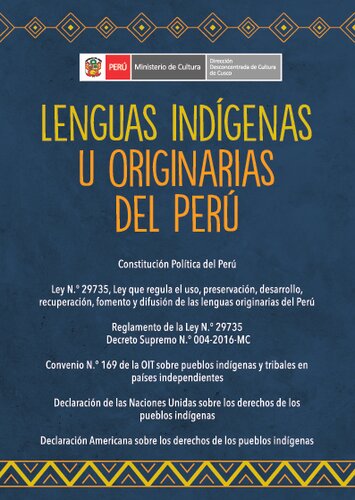 Lenguas indígenas u originarias del Perú - Marco Normativo