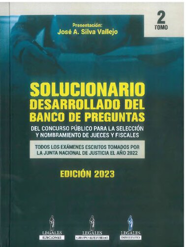 SOLUCIONARIO BANCO DE PREGUNTAS JNJ TOMO II