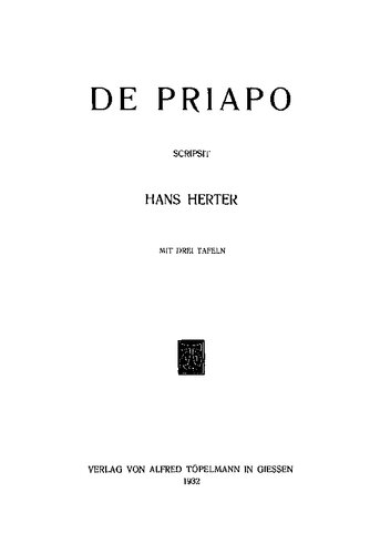 De Priapo