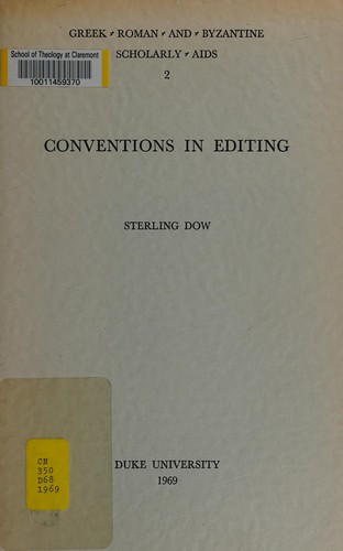 Conventions in Editing. A Suggested Reformulation of the Leiden System