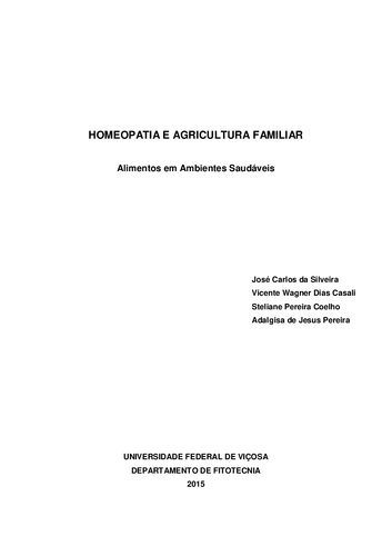 Homeopatia e Agricultura Familiar