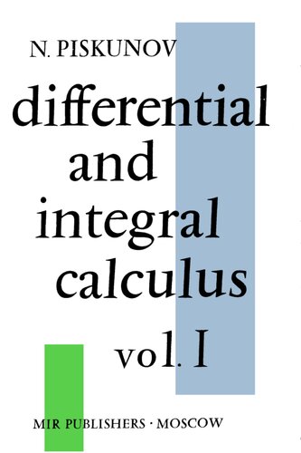 Differential and Integral Calculus Vol. I