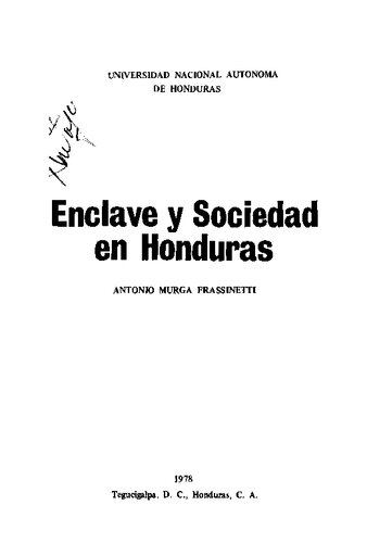 Enclave y sociedad en Honduras