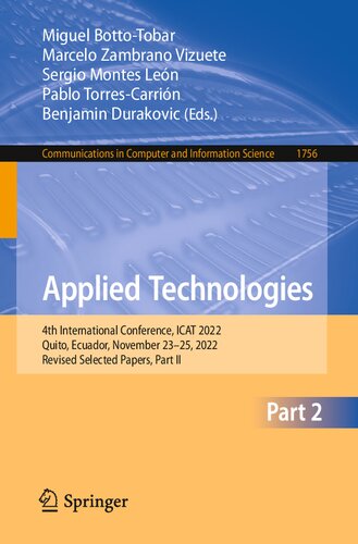 Applied Technologies. 4th International Conference, ICAT 2022 Quito, Ecuador, November 23–25, 2022 Revised Selected Papers