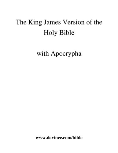 Holy Bible with Apocrypha - KJV - The King James Version