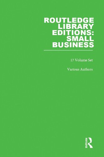 Routledge Library Editions: Small Business, 17-Volume Set