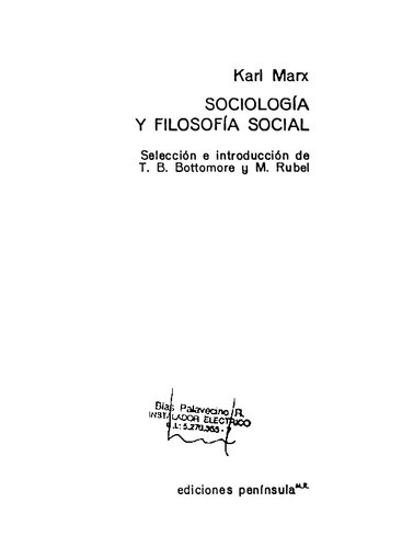 Sociología y filosofía social