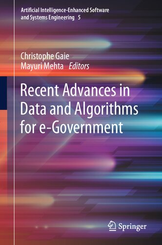 Recent Advances in Data and Algorithms for e-Government