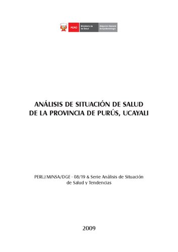 Análisis de situación de salud de la provincia de Purús, Ucayali