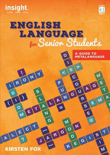 English language for senior students: a guide to metalanguage