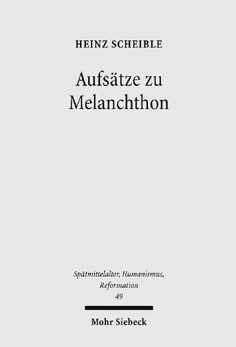 Aufsätze zu Melanchthon