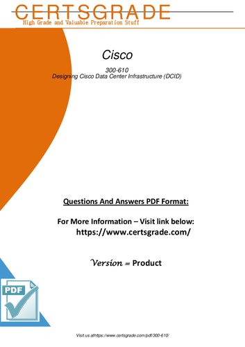 the 300-610 Designing Cisco Data Center Infrastructure (DCID) 2023 exam with our comprehensive study material and expert guidance. Boost your career today!