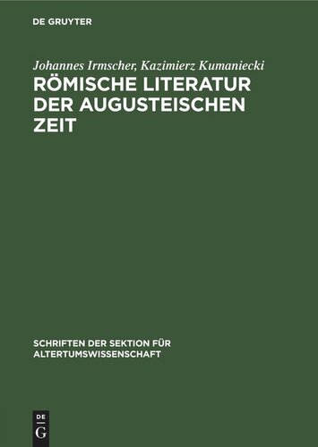 Römische Literatur der Augusteischen Zeit