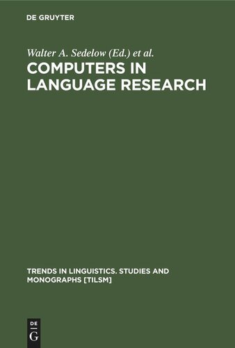 Computers in Language Research