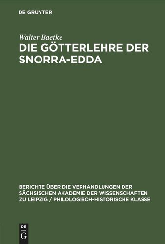 Die Götterlehre der Snorra-Edda