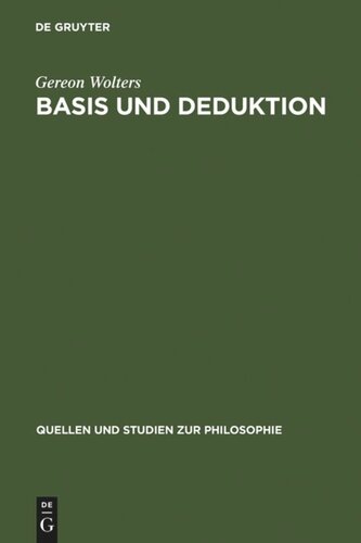 Basis und Deduktion: Studien zur Entstehung und Bedeutung der Theorie der axiomatischen Methode bei J. H. Lambert (1728-1777)