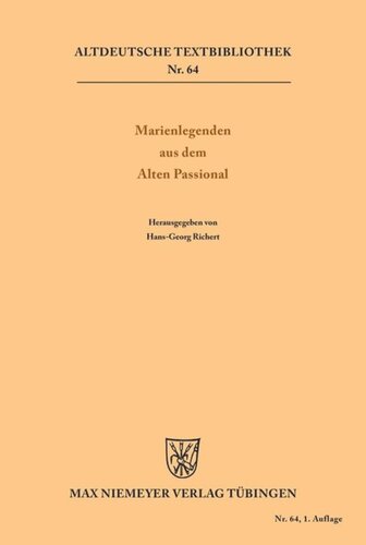 Marienlegenden aus dem Alten Passional