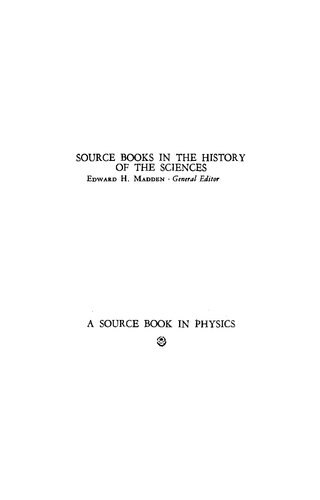 A Source Book in Physics