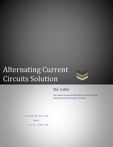 The Solution Manual of Alternating Current Circuits