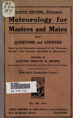 Meteorology for Masters and Mates; Being Questions and Answers