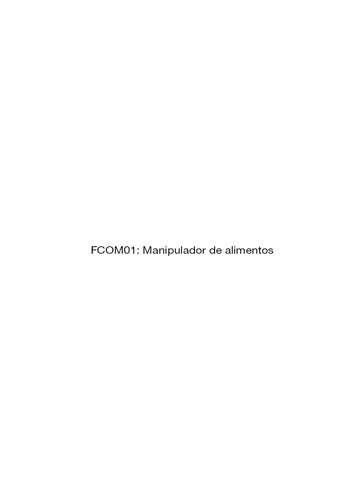 FCOM01: Manipulador de alimentos