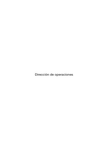 Dirección de operaciones