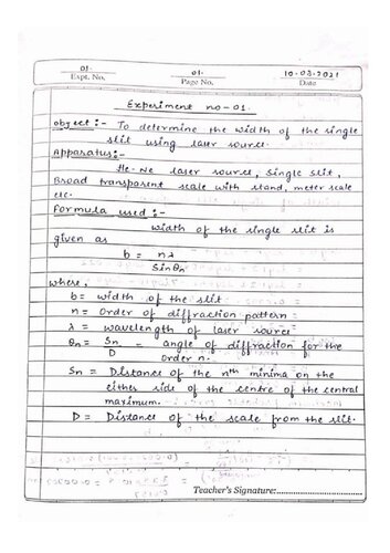 Physics practical file B.Sc. 3rd year VBSPU