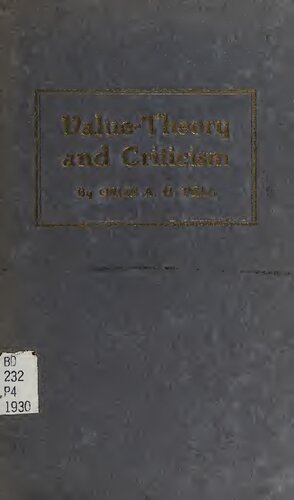 Value-theory and Criticism