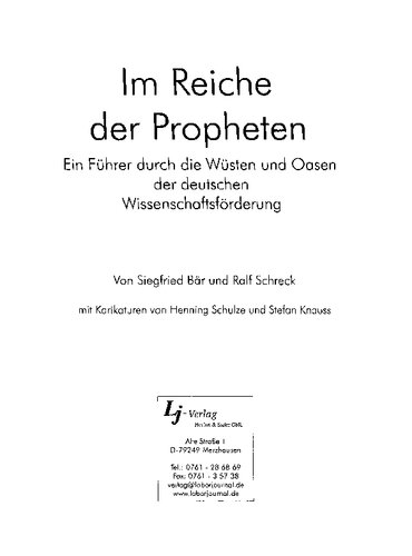 Im Reiche der Propheten: Ein Führer durch die Wüsten und Oasen der deutschen Wissenschaftsförderung