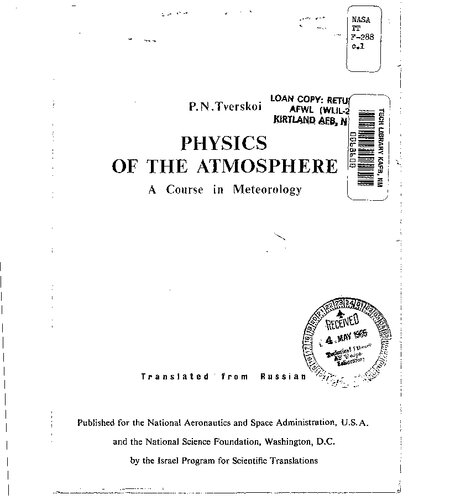 Physics of the Atmosphere: A Course in Meteorology