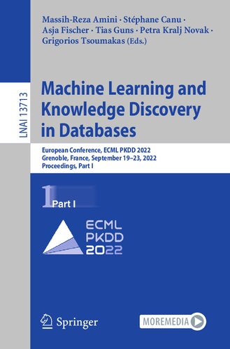 Machine Learning and Knowledge Discovery in Databases: European Conference, ECML PKDD 2022, Grenoble, France, September 19–23, 2022, Proceedings, Part I