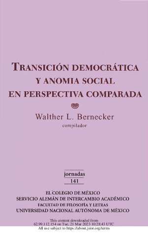 Transición democrática y anomia social en perspectiva comparada