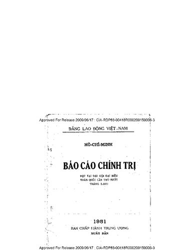 BÁO CÁO CHÍNH TRỊ