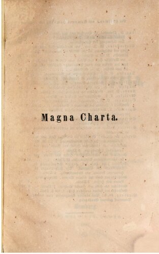 Die Entstehungsgeschichte der Magna Charta