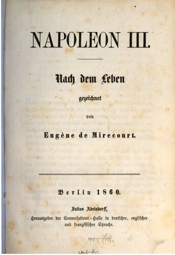 Napoleon III. Nach dem Leben gezeichnet