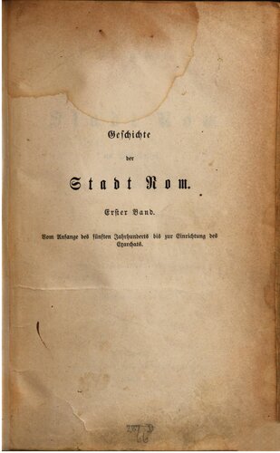 Geschichte der Stadt Rom im Mittelalter. Vom V. bis zum XVI. Jahrhundert