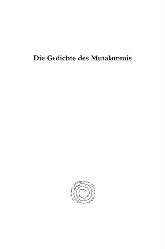 Die Gedichte Des Mutalammis