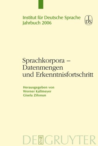 Sprachkorpora – Datenmengen und Erkenntnisfortschritt