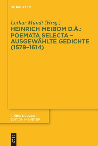 Poemata selecta – Ausgewählte Gedichte (1579–1614)