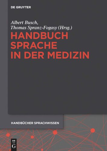 Handbuch Sprache in der Medizin